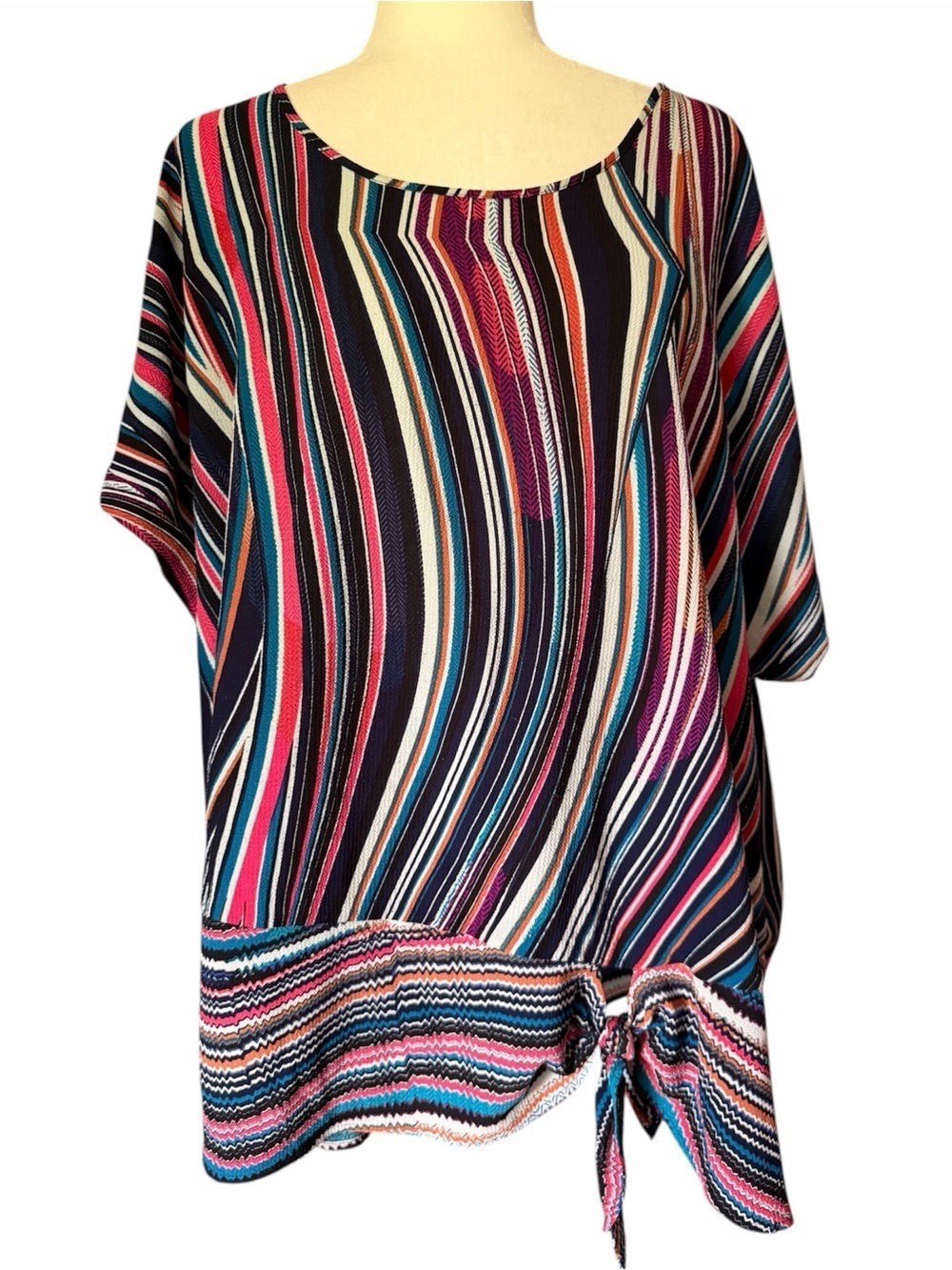 Avenue Multicolored Striped Top Size 26/28
